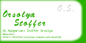 orsolya stoffer business card